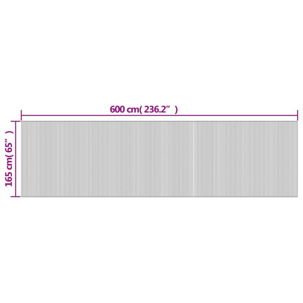 Produktbild för Rumsavdelare vit bredd 600 cm höjd 165 cm bambu
