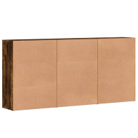 Produktbild för Skänkar 3 st rökfärgad ek 60x31x84 cm konstruerat trä