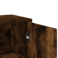 Produktbild för Skänkar 3 st rökfärgad ek 60x31x84 cm konstruerat trä