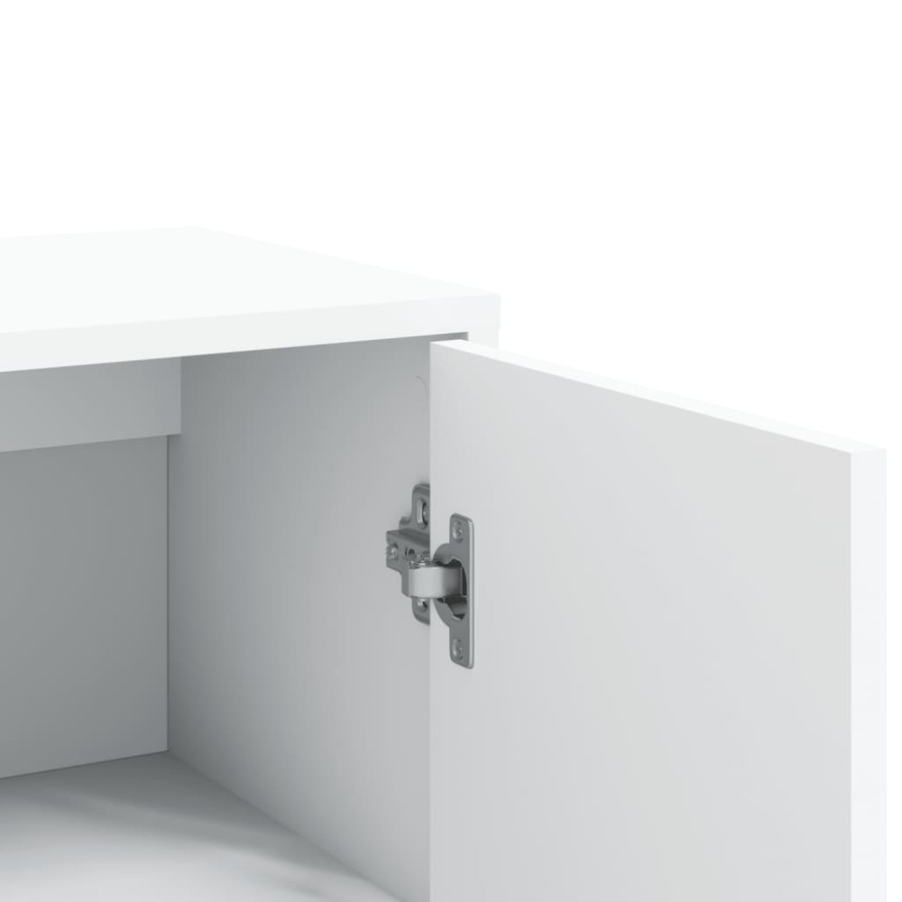 Produktbild för Skänkar 2 st vit 60x31x84 cm konstruerat trä