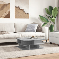 Produktbild för Soffbord betonggrå 70x70x29 cm konstruerat trä