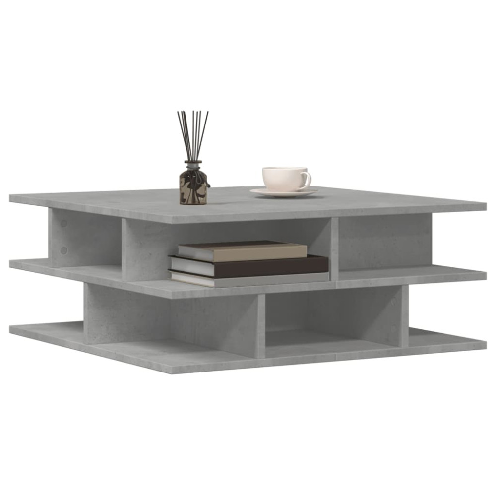 Produktbild för Soffbord betonggrå 70x70x29 cm konstruerat trä
