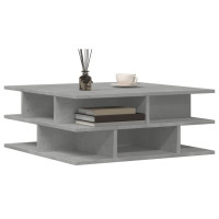 Produktbild för Soffbord betonggrå 70x70x29 cm konstruerat trä