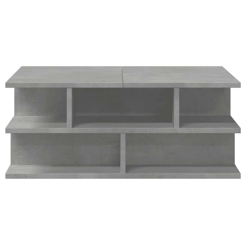 Produktbild för Soffbord betonggrå 70x70x29 cm konstruerat trä