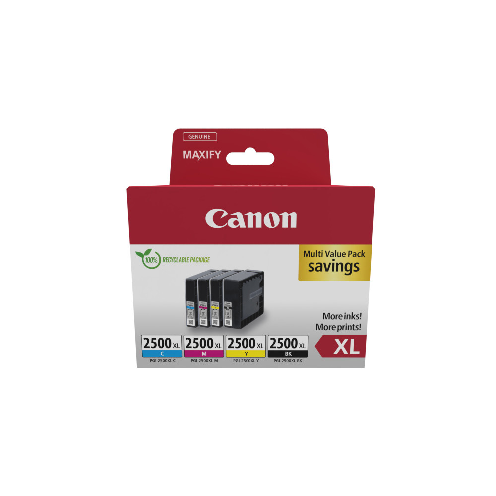 Produktbild för Canon 9254B010 bläckpatroner 4 styck Original Hög (XL) avkastning Svart, Cyan, Magenta, Gul