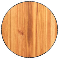 Produktbild för Soffbord med trådfot svart Ø 45x44 cm massivt akaciaträ
