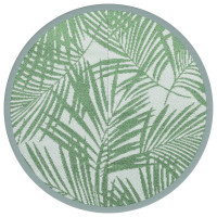 Produktbild för Utomhusmatta grön Ø160 cm PP