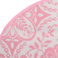 Produktbild för Utomhusmatta rosa Ø200 cm PP