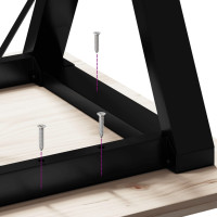 Produktbild för Bordsben för matbord Y-ram 70x70x73 cm gjutjärn