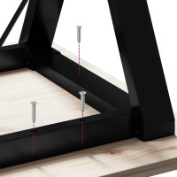 Produktbild för Bordsben för matbord Y-ram 60x40x73 cm gjutjärn