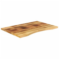 Produktbild för Skrivbordsskiva med båge 100x60x2,5 cm massivt grovt mangoträ