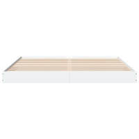 Produktbild för Sängram utan madrass vit 180x200cm konstruerat trä