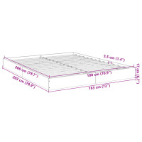 Produktbild för Sängram utan madrass vit 180x200cm konstruerat trä