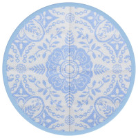 Produktbild för Utomhusmatta babyblå Ø200 cm PP
