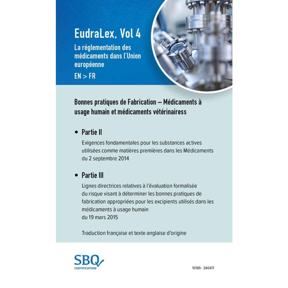 Produktbild för EU GMP Guide Part II EN/FR (bok, spiral, fre)