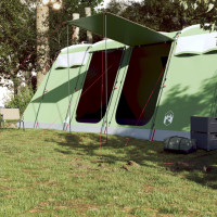 Produktbild för Campingtält tunnel 10 personer grön vattentätt