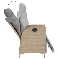 Produktbild för Matgrupp för trädgården med dynor 5 delar mixbeige konstrotting