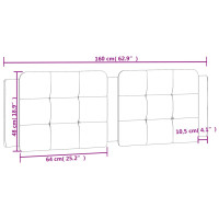 Produktbild för Dyna till huvudgavel grå 160 cm konstläder