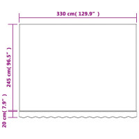 Produktbild för Markisväv flerfärgad randig 3,5x2,5 m
