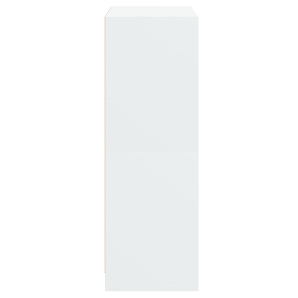 Produktbild för Skåp med dörrar vit 68x37x109 cm konstruerat trä