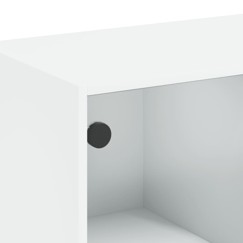 Produktbild för Skåp med dörrar vit 68x37x109 cm konstruerat trä