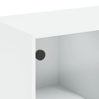 Produktbild för Skåp med dörrar vit 68x37x109 cm konstruerat trä