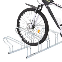 Produktbild för Cykelställ för 5 cyklar fristående galvaniserat stål