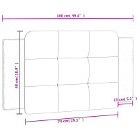 Produktbild för Dyna till huvudgavel brun 100 cm konstläder