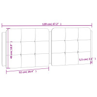 Produktbild för Dyna till huvudgavel grå 120 cm konstläder