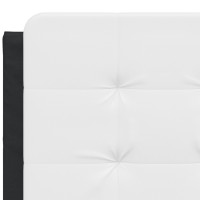 Produktbild för Dyna till huvudgavel vit och svart 140 cm konstläder