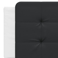 Produktbild för Dyna till huvudgavel svart och vit 160 cm konstläder