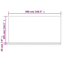 Produktbild för Markisväv flerfärgad randig 6x3 m