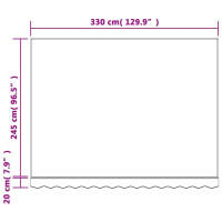 Produktbild för Markisväv flerfärgad randig 3,5x2,5 m