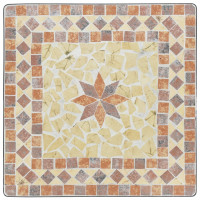Produktbild för Mosaikbord terrakotta 60x60x74 cm keramik