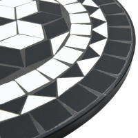 Produktbild för Mosaikbord svart och vit Ø50x70 cm keramik