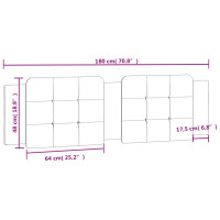 Produktbild för Dyna till huvudgavel brun 180 cm konstläder