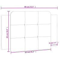 Produktbild för Dyna till huvudgavel svart och vit 80 cm konstläder