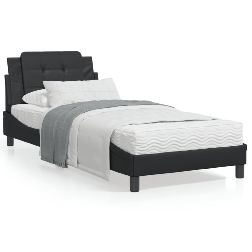 vidaXL Bed Frame without Mattress "Zadar" Black 90x200 cm Faux Leather - Sängar & Sängramar