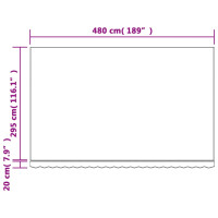 Produktbild för Markisväv flerfärgad randig 5x3 m