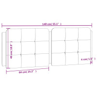 Produktbild för Dyna till huvudgavel svart 140 cm konstläder