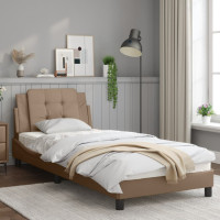 Produktbild för Bed Frame without Mattress "Zadar" Cappuccino 80x200 cm Faux Leather