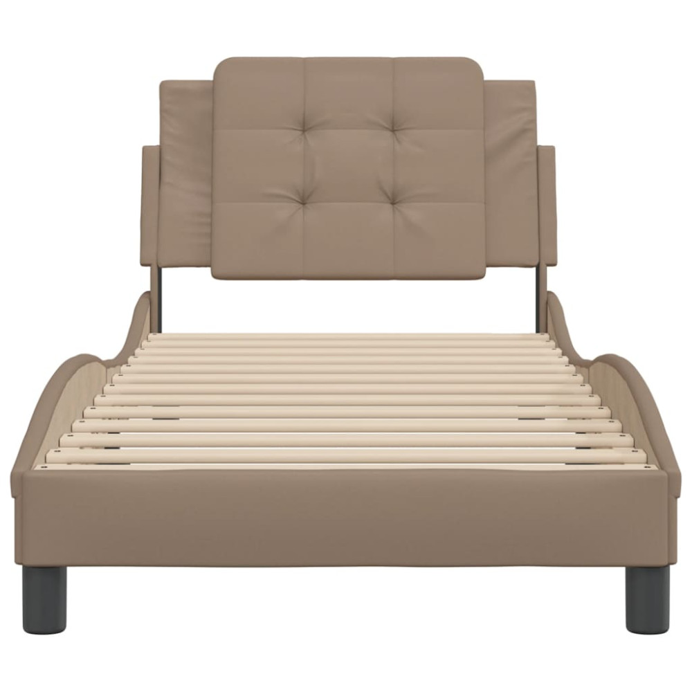 Produktbild för Bed Frame without Mattress "Zadar" Cappuccino 80x200 cm Faux Leather