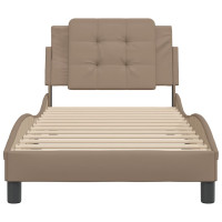 Produktbild för Bed Frame without Mattress "Zadar" Cappuccino 80x200 cm Faux Leather