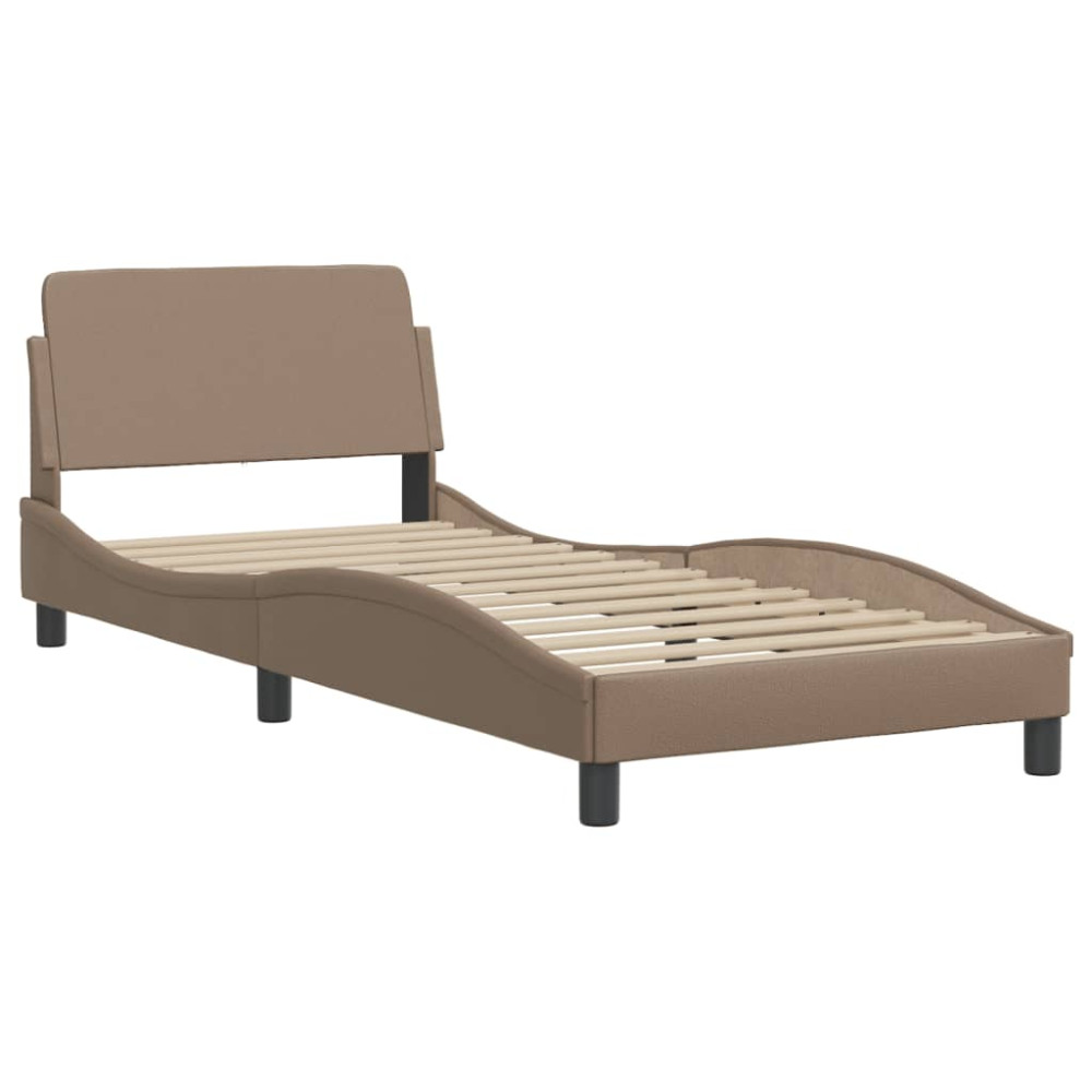 Produktbild för Bed Frame without Mattress "Zadar" Cappuccino 80x200 cm Faux Leather