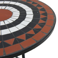 Produktbild för Mosaikbord terrakotta och vit Ø50x70 cm keramik
