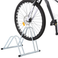 Produktbild för Cykelställ för 2 cyklar fristående galvaniserat stål