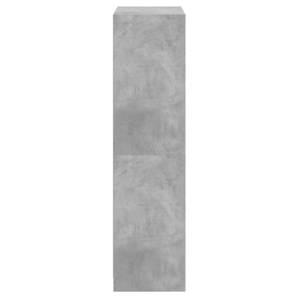 Produktbild för Skåp med dörrar betonggrå 68x37x142 cm konstruerat trä