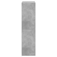 Produktbild för Skåp med dörrar betonggrå 68x37x142 cm konstruerat trä