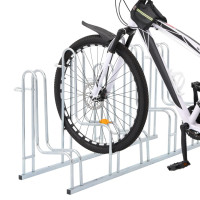 Produktbild för Cykelställ för 5 cyklar fristående galvaniserat stål