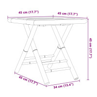 Produktbild för Hopfällbart trädgårdsbord 45x45x45 cm bambu